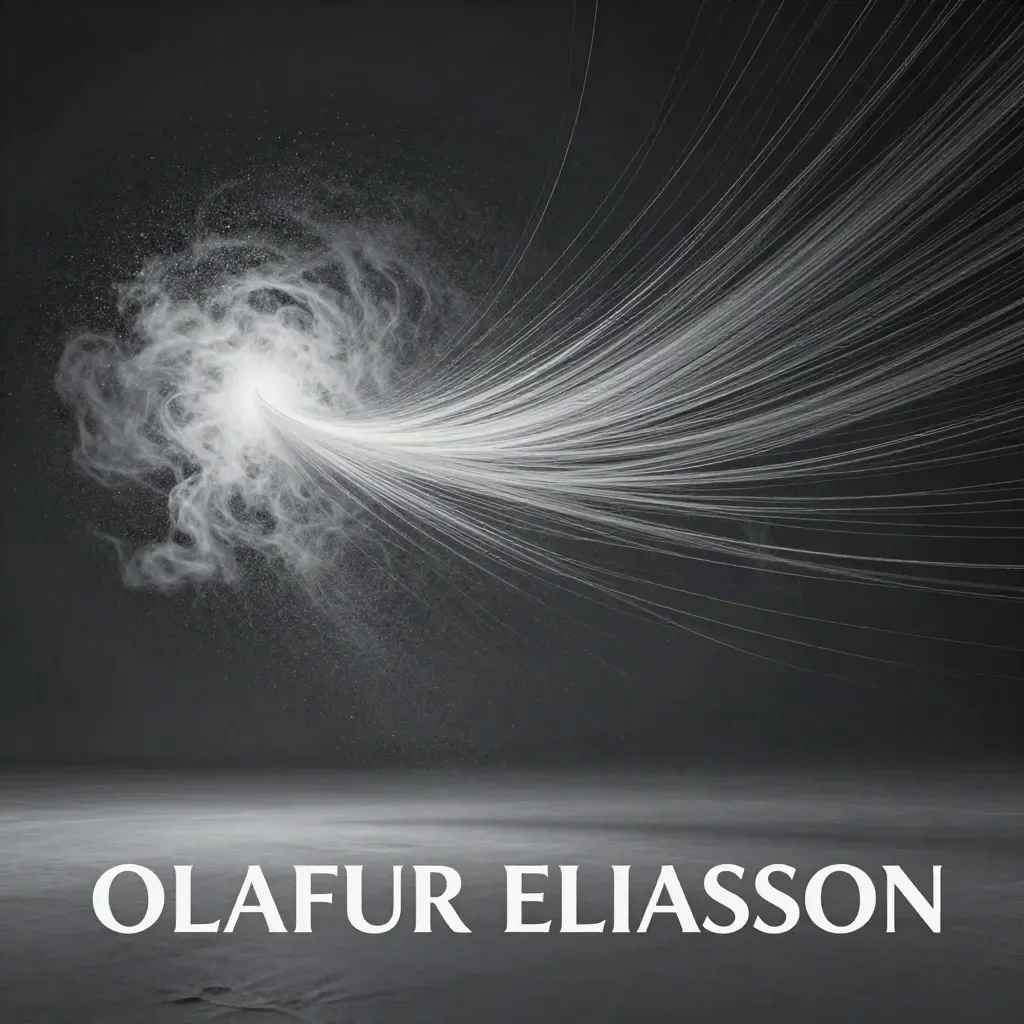 Silver filaments converge into a soft white bloom in graphite haze, with open space below.